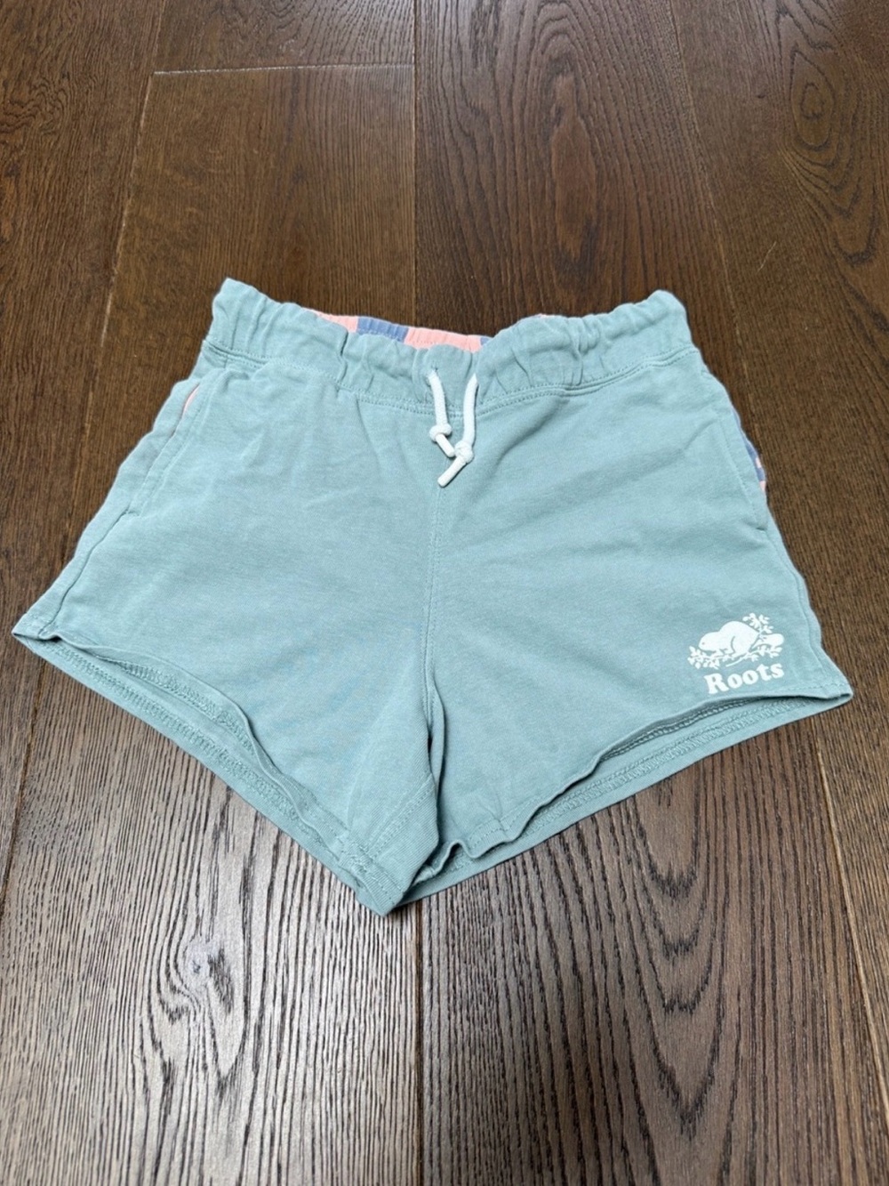 Roots Girls Teal Green Lounge Drawstring Shorts
